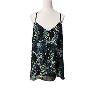 🖤 TORRID SOPHIE BLACK TANK GREEN DOT PRINT 4X EUC 🖤
